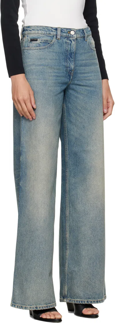 Courrèges Blue Hammer Baggy Jeans In Blue