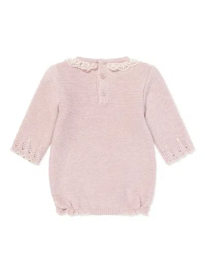 Paz Rodriguez Knitted Romper In Neutral