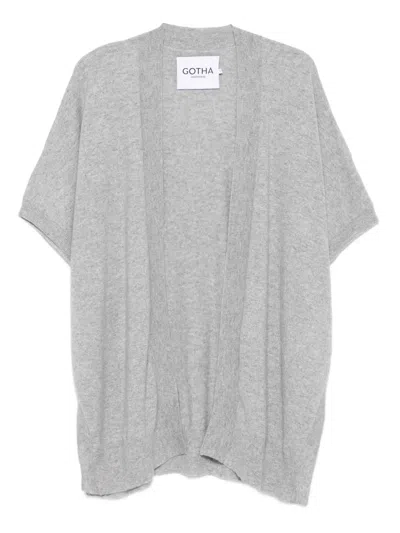 Gotha Open-front Cardigan In Gray