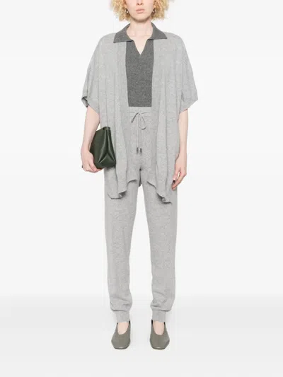Gotha Open-front Cardigan In Gray