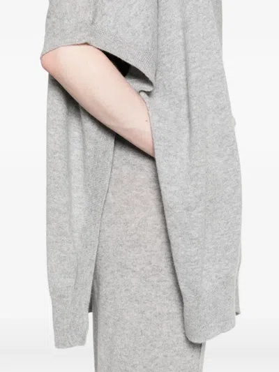 Gotha Open-front Cardigan In Gray