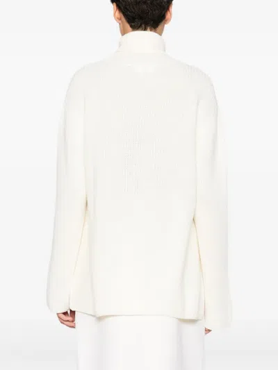 P.a.r.o.s.h High-neck Ribbed Sweater In White