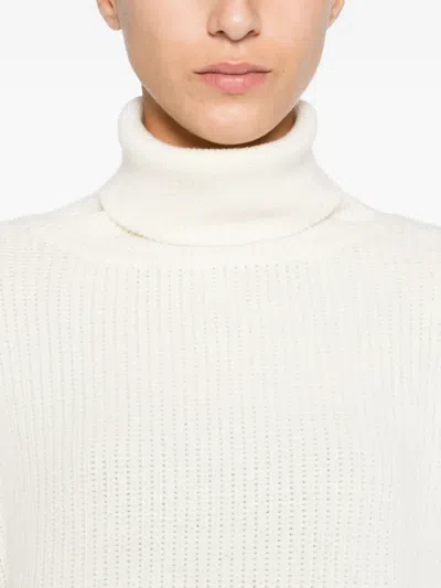 P.a.r.o.s.h High-neck Ribbed Sweater In White