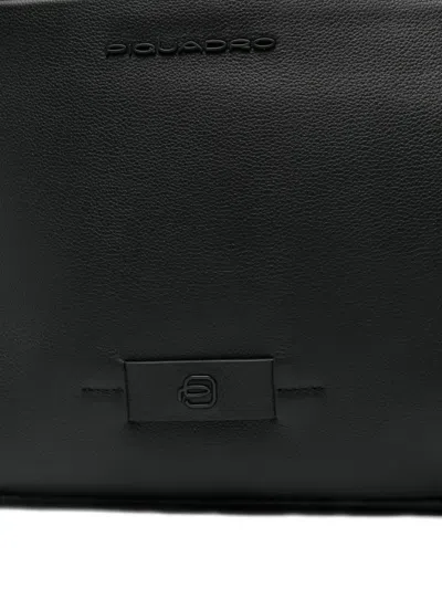 Piquadro Double-handle Briefcase In Black