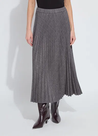 Lyssé Pierra Ponte Pleated Midi Skirt In Grey In Gray