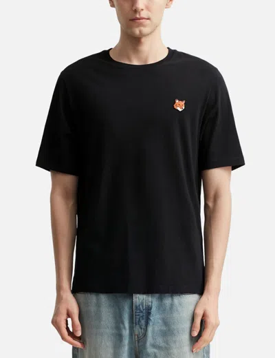 Maison Kitsuné Maison Kitsune Fox Head T Shirt In Black