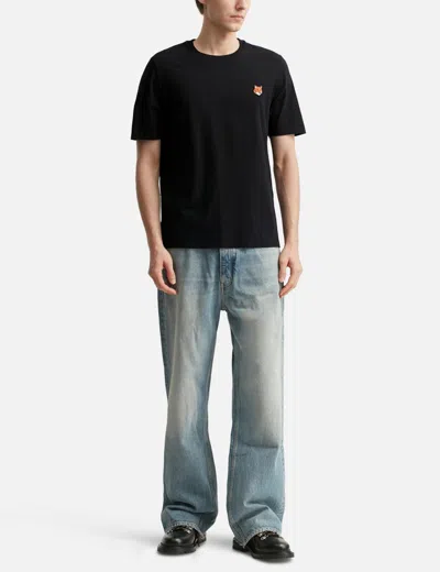 Maison Kitsuné Maison Kitsune Fox Head T Shirt In Black