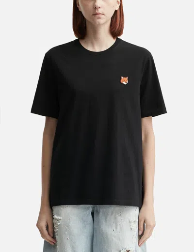 Maison Kitsuné Maison Kitsune Fox Head T Shirt In Black