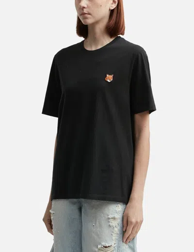 Maison Kitsuné Maison Kitsune Fox Head T Shirt In Black