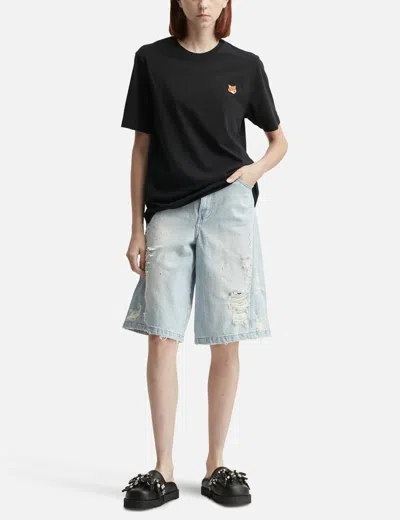 Maison Kitsuné Maison Kitsune Fox Head T Shirt In Black