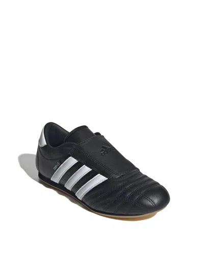 Adidas Originals Taekwondo Striped Leather Sneakers In Black