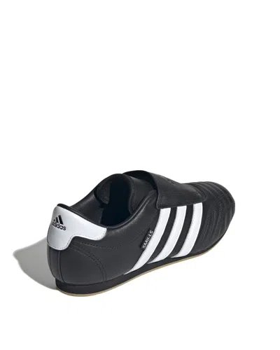 Adidas Originals Taekwondo Striped Leather Sneakers In Black