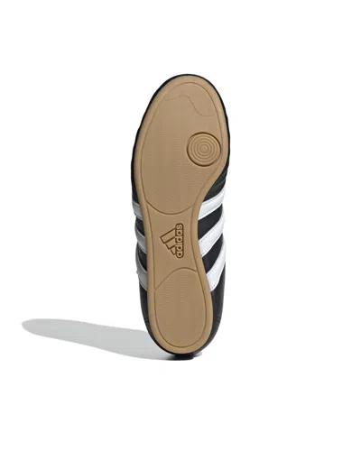 Adidas Originals Taekwondo Striped Leather Sneakers In Black