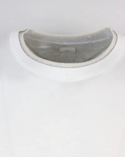 Eleventy White Crewneck T-shirt In White