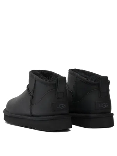 Ugg Classic Ultra Mini 1116109-blk Women's 8 Black Suede Sheepskin Boots Khd2428 In Black