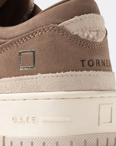 Date Beige Teddy Torneo Sneakers In Multi