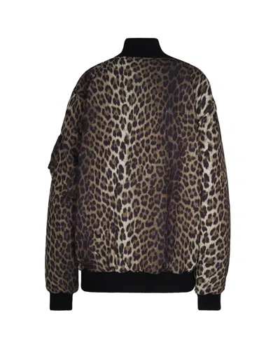 P.a.r.o.s.h Bomber Reversibile Animalier In Animal Print