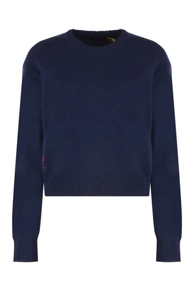 Polo Ralph Lauren Wool-blend Crew-neck Sweater In Blue