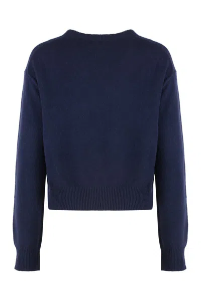 Polo Ralph Lauren Wool-blend Crew-neck Sweater In Blue