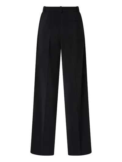 Pinko Palazzo Pants With Satin Details In Black
