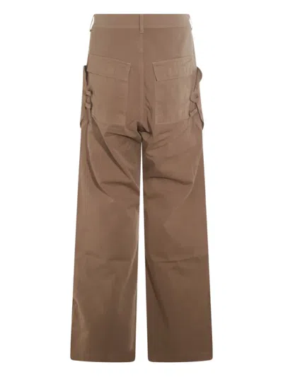 Rick Owens Drkshdw Stefan Wide Leg Cargo Pants In Brown