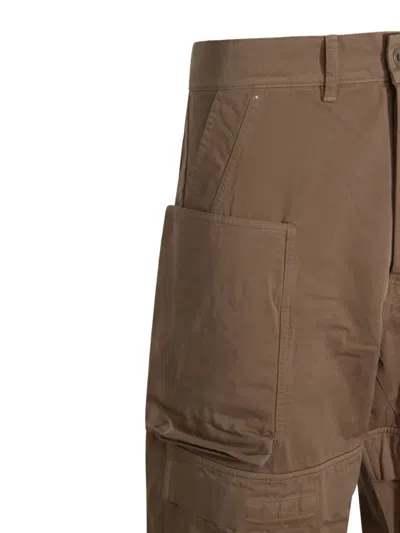 Rick Owens Drkshdw Stefan Wide Leg Cargo Pants In Brown