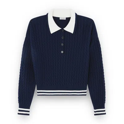 Paul & Shark Wool And Cashmere Polo Shirt In Blue