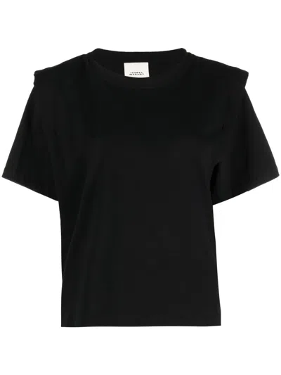 Isabel Marant Black Cotton Zelitos T-shirt In Black