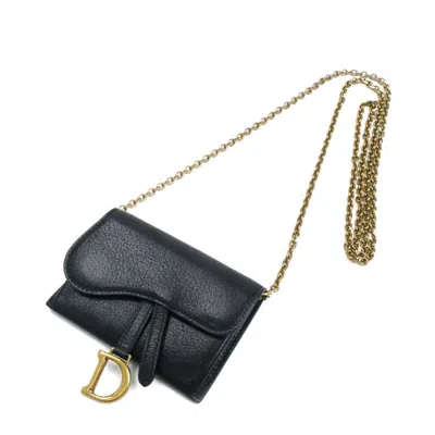 Pre-owned Dior Christian  Black Leather Shoulder Bag ()