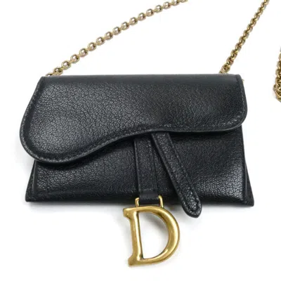 Pre-owned Dior Christian  Black Leather Shoulder Bag ()