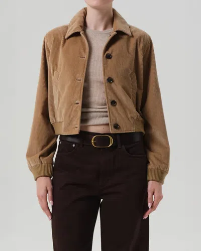 Citizen Of Humanity Lola Eve Bomber In Amber In Brown