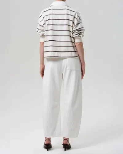 Citizen Of Humanity Miro Cotton-jersey Barrel-leg Track Pants In White