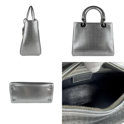 Pre-owned Dior Christian  Silver Leather Handbag Shoulder Bag ()