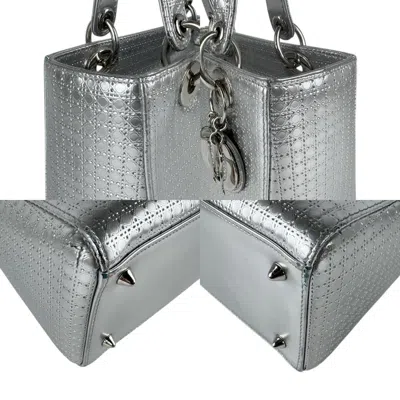 Pre-owned Dior Christian  Silver Leather Handbag Shoulder Bag ()