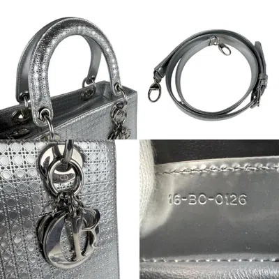 Pre-owned Dior Christian  Silver Leather Handbag Shoulder Bag ()