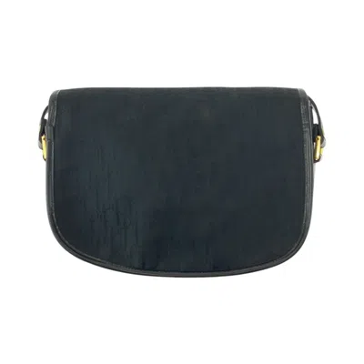 Pre-owned Dior Christian  Trotter Black Canvas Leather Pochette Shoulder Bag ()