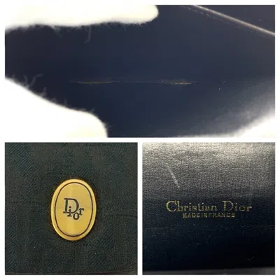 Pre-owned Dior Christian  Trotter Black Canvas Leather Pochette Shoulder Bag ()