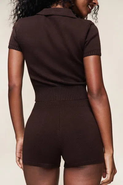 Danielle Guizio Ny Calesia Knit Short In Brown