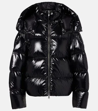 Moncler Genius Black Moncler X Ee72 By Edward Enninful Lothar Hooded Short Down Jacket In Black