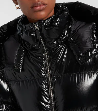 Moncler Genius Black Moncler X Ee72 By Edward Enninful Lothar Hooded Short Down Jacket In Black