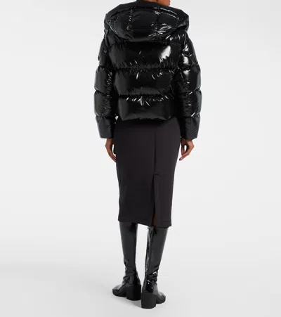 Moncler Genius Black Moncler X Ee72 By Edward Enninful Lothar Hooded Short Down Jacket In Black