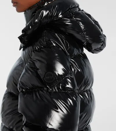 Moncler Genius Black Moncler X Ee72 By Edward Enninful Lothar Hooded Short Down Jacket In Black
