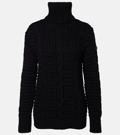 Moncler Genius Moncler X Edward Enninful Tricot Turtleneck Sweater Sweaters And Cardigans Black In Black