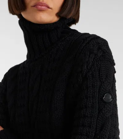 Moncler Genius Moncler X Edward Enninful Tricot Turtleneck Sweater Sweaters And Cardigans Black In Black