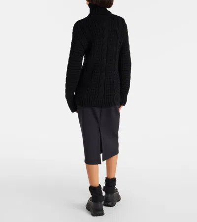 Moncler Genius Moncler X Edward Enninful Tricot Turtleneck Sweater Sweaters And Cardigans Black In Black