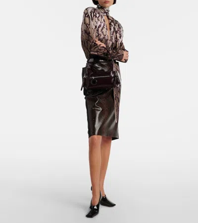 Stella Mccartney Dartmoor Shoulder Bag Adjustable Strap In Burgundy