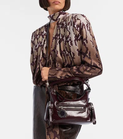 Stella Mccartney Dartmoor Shoulder Bag Adjustable Strap In Burgundy