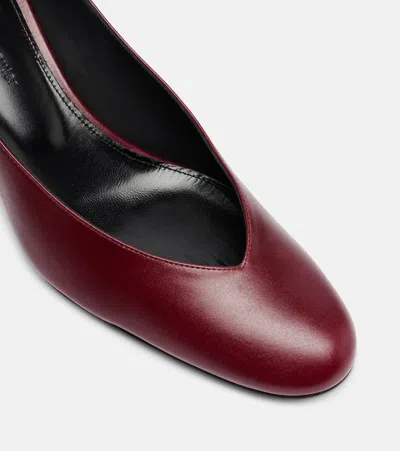 Proenza Schouler Uma Leather Ankle-tie Pumps In Burgundy