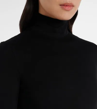 Alaïa Alaia Abito In Jersey Fluido Con Cuore In Black