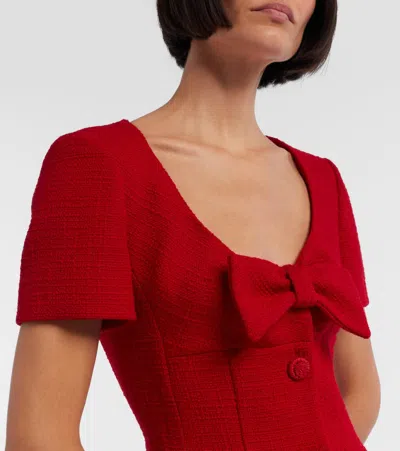 Valentino Bow Detail Dress Scoop Neckline In Gold